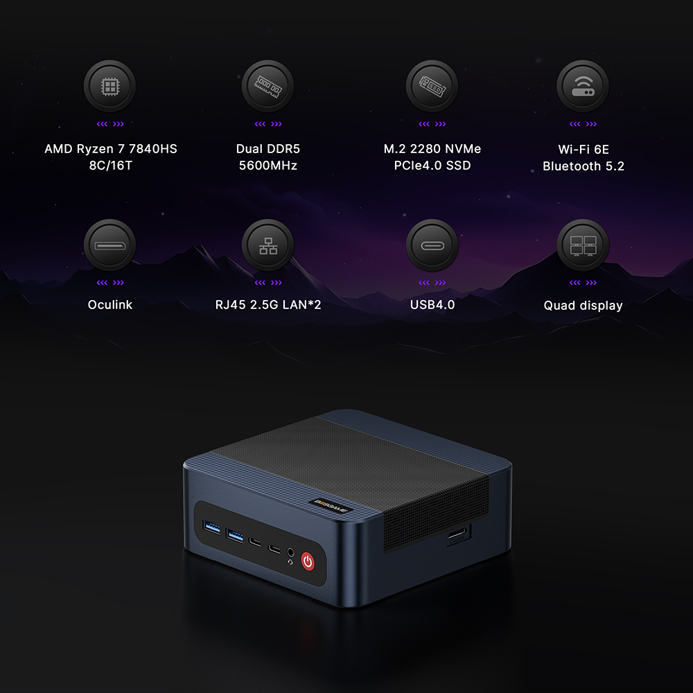 BOSGAME M4 Neo 미니 PC AMD Ryzen - Amd Ryzen 7 7840Hs Mini Pc 리뷰 및 가격